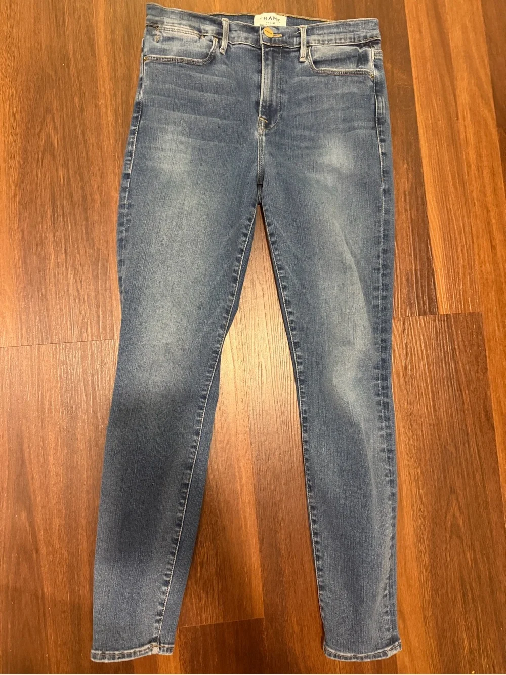 Frame Le High Skinny Denim Cropped Ankle Jeans Size 29